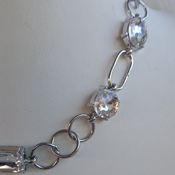 Paparazzi Silver Necklace with Clear Gems - Picture 2 of 10